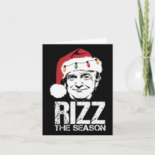 Tarjeta Rizz La Temporada Funny Navidades de Trump Santa P
