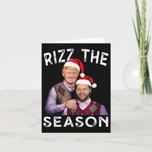 Tarjeta Rizz La Temporada Funny Navidades de Trump Vance (Anverso)