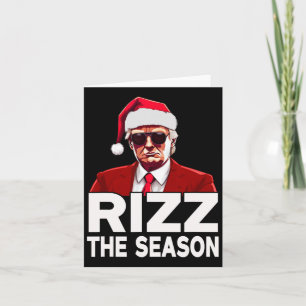 Tarjeta Rizz La Temporada Trump Navidades Santa Pajama Riz