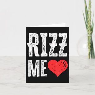 Tarjeta Rizz Me Heart divertido día de San Valentín niños