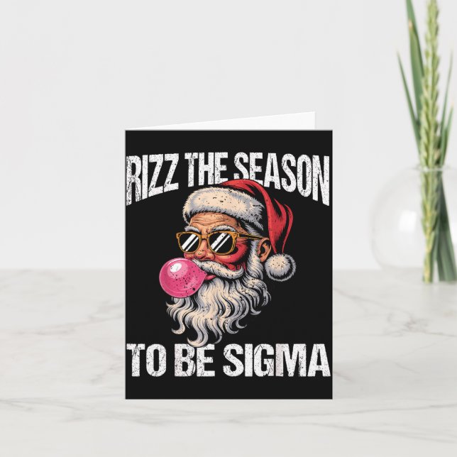 Tarjeta Rizz The Season To Be Sigma Santa Christmas Gen Al (Anverso)