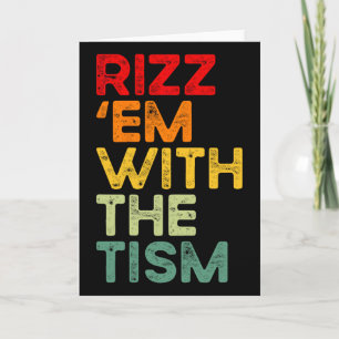 Tarjeta Rízzalos Con El Tism Chistoso Conciencia de Autism