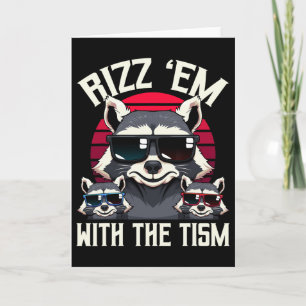 Tarjeta Rízzalos Con El Tism Retro Vintage Mapache Meme A