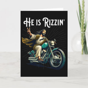 Tarjeta Rizzen divertido Rizz él está Rizzin Jesús montand