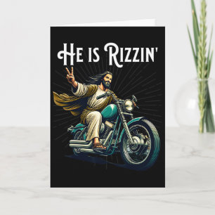 Tarjeta Rizzen divertido Rizz él está Rizzin Jesús montand