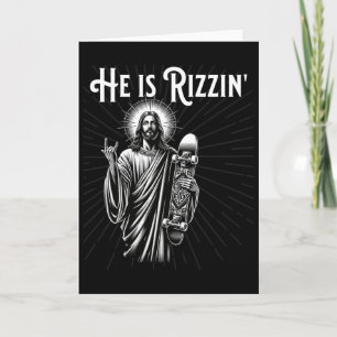 Tarjeta Rizzen Rocker Él es Rizzin Divertido Jesús Montand