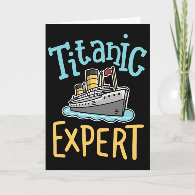 Tarjeta Rms Titanic Funny Expert Retro Cruise Ship Men Boy (Anverso)