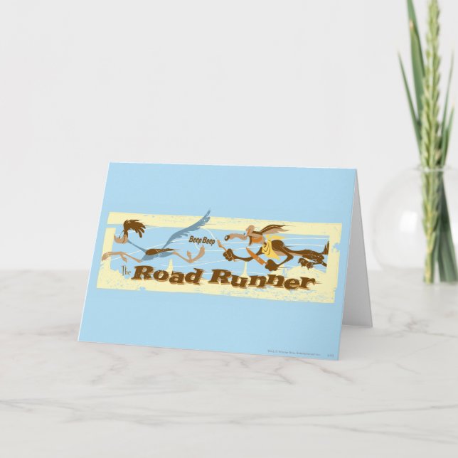 Tarjeta ROAD RUNNER™ Perseguido Por Wile E. Coyote (Anverso)