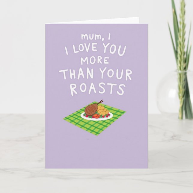 Tarjeta Roasted Dinner Mothers Day Card (Anverso)