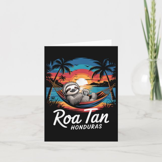 Tarjeta Roatan Sloth, Roatan Honduras Sloth, Roatan (Anverso)