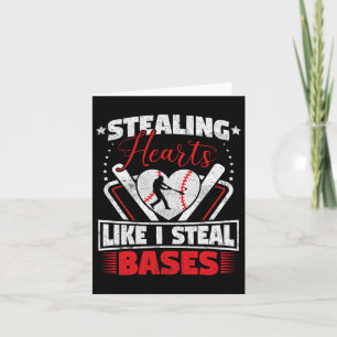 Tarjeta Robando corazones como yo robando bases softball B