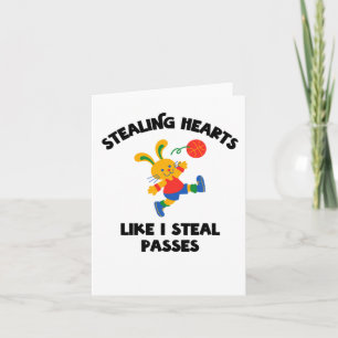 Tarjeta Robando corazones como yo robando pes de baloncest