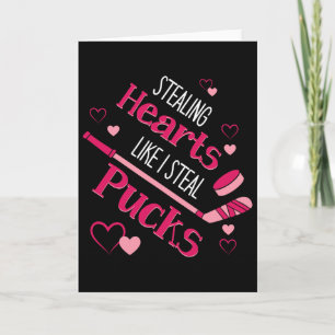 Tarjeta Robando Corazones Disco Hockey Pista Hielo San Val
