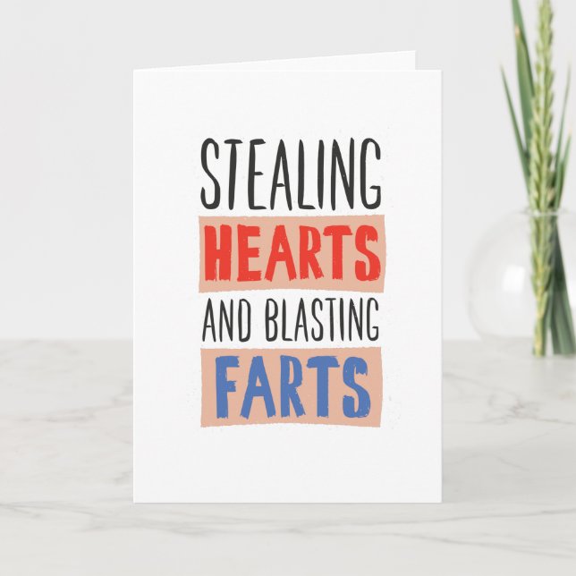 TARJETA ROBANDO CORAZONES Y FARTS EXPLOSIVOS (Anverso)