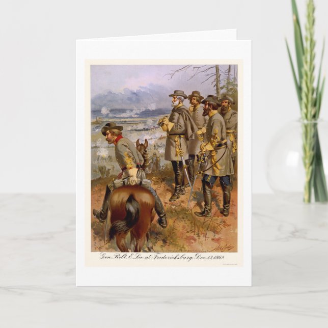 Tarjeta Robert E Lee en Fredericksburg, VA 1862 (Anverso)