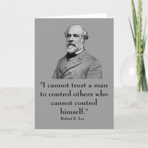 Tarjeta Robert E. Lee y cita