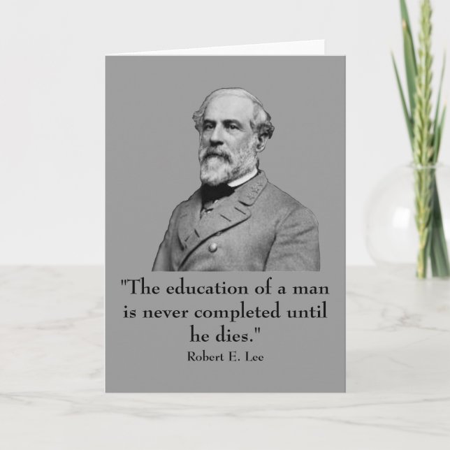 Tarjeta Robert E. Lee y cita (Anverso)