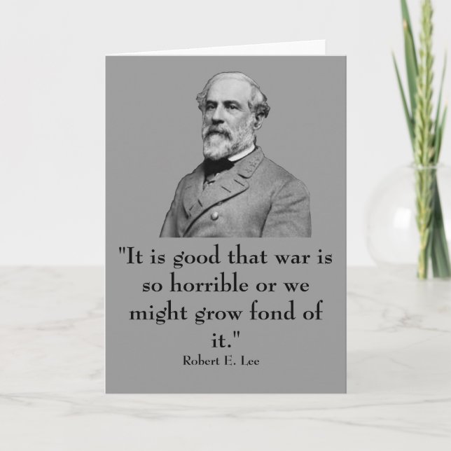 Tarjeta Robert E. Lee y cita (Anverso)