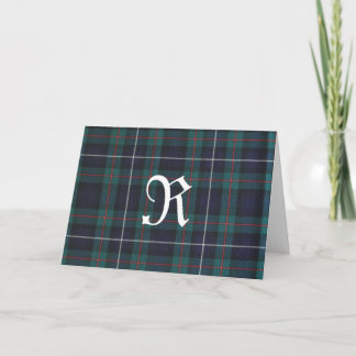 Tarjeta Robertson moderna Hunting Tartan Note Card