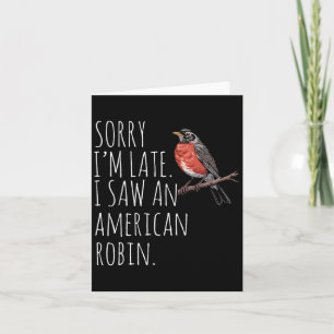 Tarjeta Robin Bird Americana Mirando a Lover Funny Sarcast