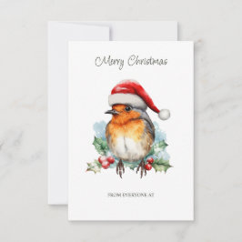 Tarjeta Robin corporativo en un Gorra de Navidades