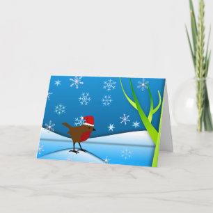 Tarjeta Robin navidades