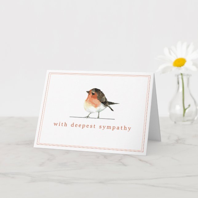 Tarjeta Robin Rojo - Sencilla Simpatía Elegante (Planta pequeña)