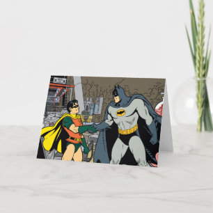 Tarjeta Robin Y Batman Handshake