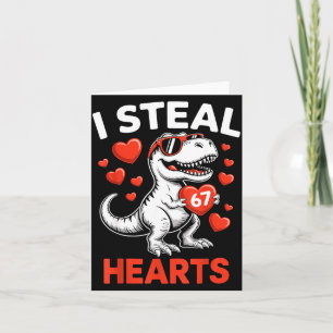 Tarjeta Robo 67 Corazones Día de San Valentín 67 Meme 6 7