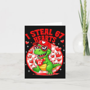 Tarjeta Robo 67 Corazones Día de San Valentín 67 Meme 6 7