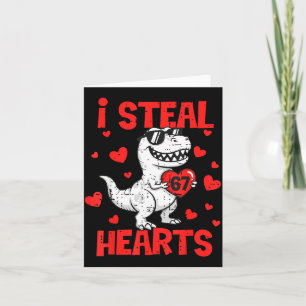 Tarjeta Robo 67 Corazones T-rex Seis Siete Día de San Vale