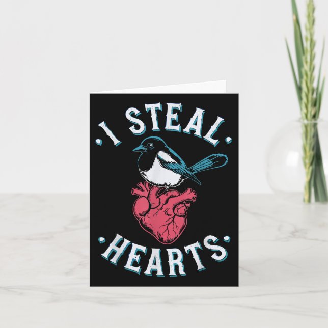 Tarjeta Robo Corazones, Urraca Corazón Anatómico Goth Vale (Anverso)