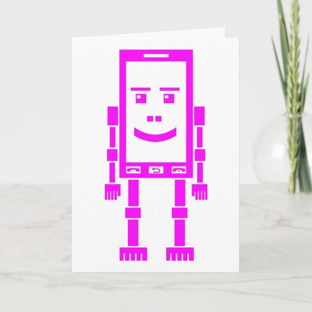 Tarjeta Robo-phone - Magenta (Anverso)