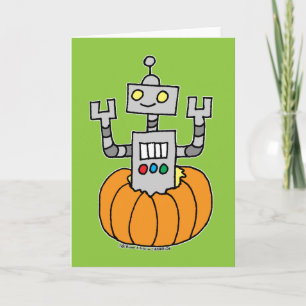 Tarjeta Robot en Calabaza