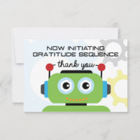 Tarjeta Robot Gracias | Robot Fiesta Gracias