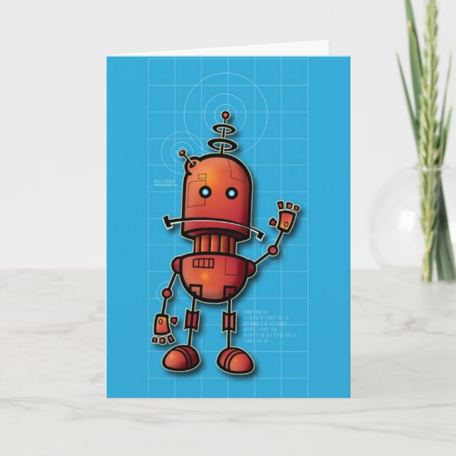 Tarjeta Robot hola (Anverso)