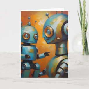 Tarjeta Robot madre e hijo.