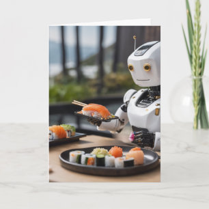 Tarjeta robot sushi