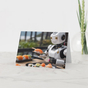 Tarjeta robot sushi