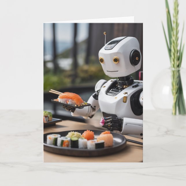 Tarjeta robot sushi (Anverso)