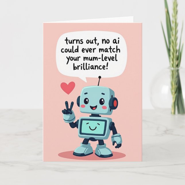 Tarjeta Robot Sweet Mothers Day Card (Anverso)