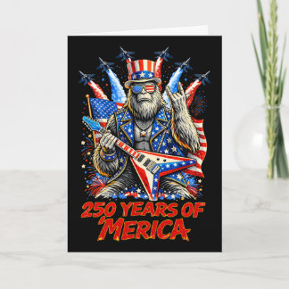 Tarjeta Roca Bigfoot 250 años de Merica 4 de julio Patri