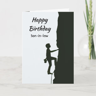 Tarjeta Roca, cumpleaños escalada en montaña yerno