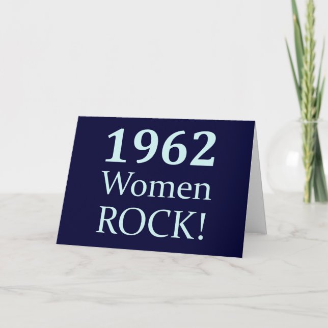 Tarjeta Roca de 1962 mujeres, 50.o cumpleaños (Anverso)