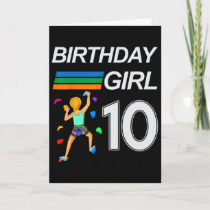 Tarjeta Roca de escalada en bloque para cumpleaños de 10 a