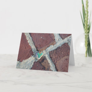 Tarjeta Roca del corazón verde sobre Pella, ladrillo Iowa