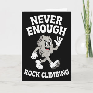 Tarjeta Roca divertida escalada o escalador de rocas Retro