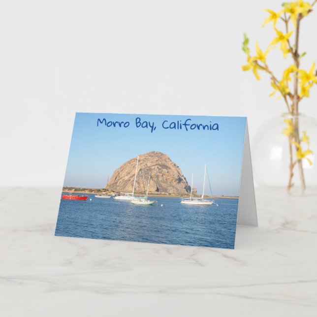 Tarjeta Roca Morro, California (flor amarilla)