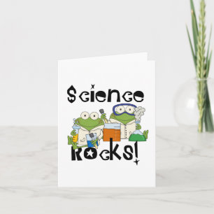 Tarjeta Rocas de la ciencia de las ranas