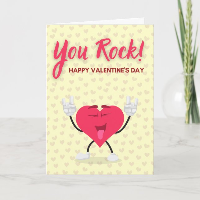 Tarjeta ¡Rocas! Funny Valentine Card (Anverso)